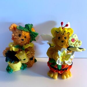 Spring Bear Figurines St Patrick’s Day & Honey Bee 🐻☘️🌷🐝🦋